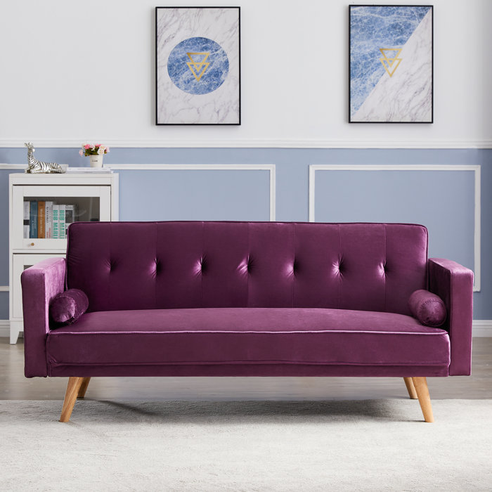 Mercury Row® Angus Twin 71.6'' Upholstered Tufted Back Convertible Sofa